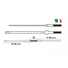 Stūres trose, M66, 8 Ft (282 cm)